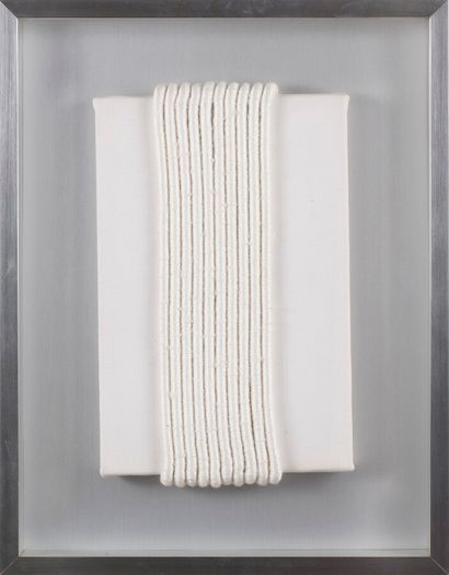 null Sheila HICKS (Born in 1934)

Untitled.

Twisted cotton skein on linen canvas.

In...