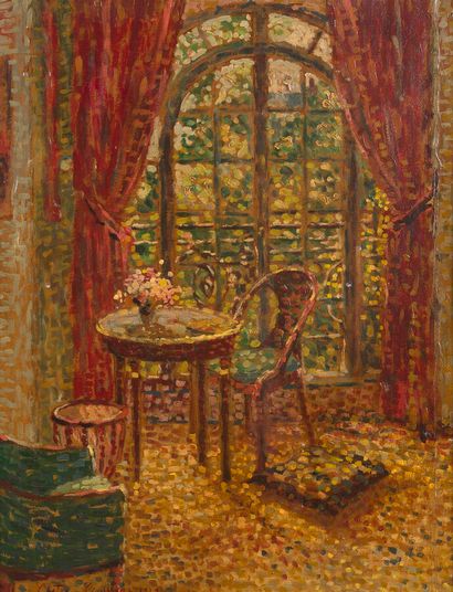 null Georges CRETEN (1887-1966)

"Corner of a living room, in front of the window",...