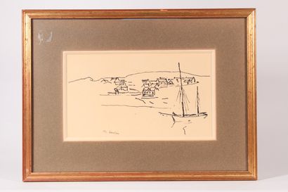 null Maurice ASSELIN (1882-1974)

"Sailing boat at anchor"".

Pen drawing signed...