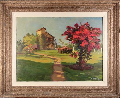null Modern School 

"The Park"

Oil on panel signed lower right "G. Rocher".

44,5...