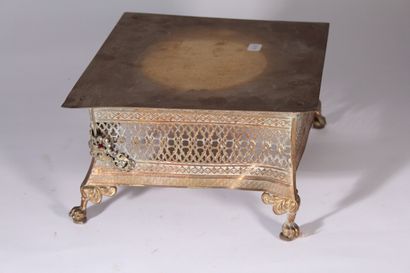 null Brass base with openwork decoration and rhinestones, standing on a claw foot

Late...