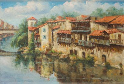 null ARMINGAUD

"The banks of the river Goute".

Two oils on panel signed down right

16...