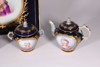 null Sèvres (kind of)

Porcelain tea service including a rectangular tray, a covered...