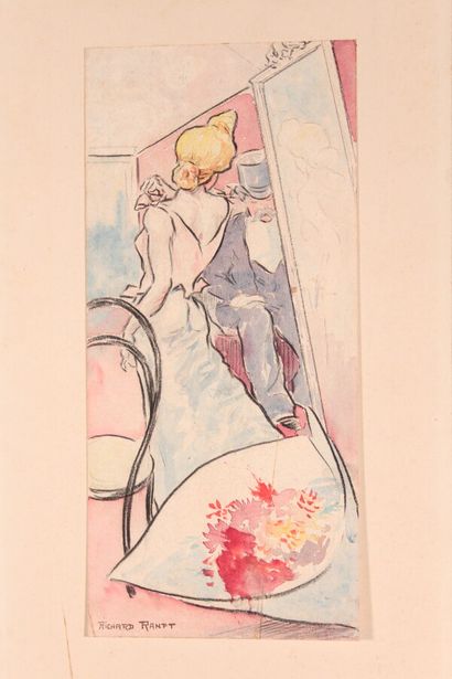 null Richard RANFT (1862-1931)

"The Fitting"

Watercolor and charcoal signed lower...