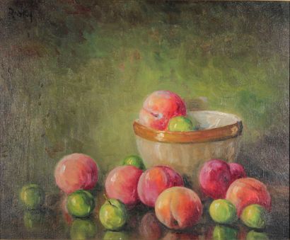 null Marie-Madeleine de RASKY (1897-1982)

"Still life with peaches

Oil on canvas...