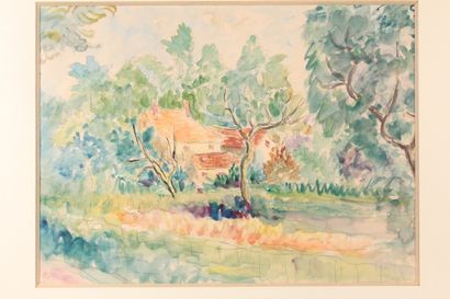 null Madeleine ROUART (1896-1986)

"Paysage de campagne"

Aquarelle signée en bas...