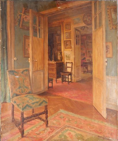 null 
Emile CHAPERON (1868-1946)




"Interior of a Parisian apartment".




Oil...