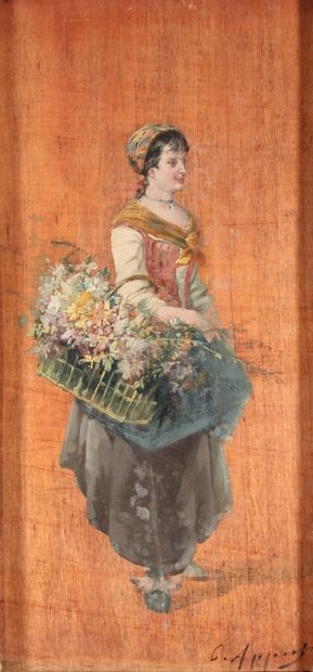 null Eugène APPERT

École du XIXème

"Paysanne portant un panier de fleurs" et "Paysan...