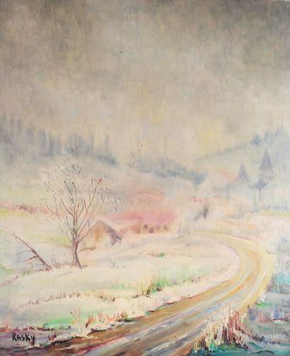 null Marie-Madeleine de RASKY (1897-1982)

"Snow at Port-Royal".

Oil on canvas signed...