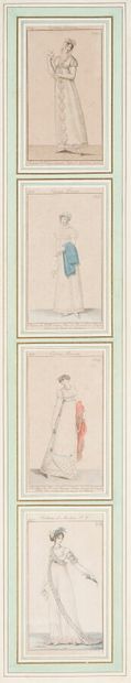 null In two frames under glass decorated with pearl friezes

Set of eight fashion...
