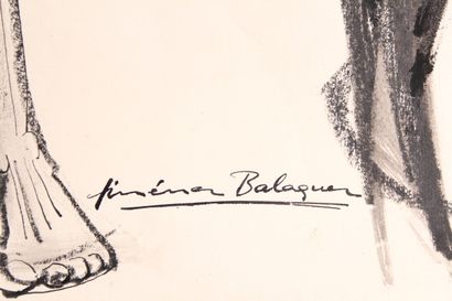 null Laurent JIMENEZ-BALAGUER (1938-2015)

"Couple"

Encre et lavis signée en bas...
