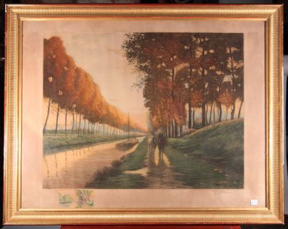 null AQUATINTE BEGINNING XXth century

"Canal de Bourgogne".

Signed with a pencil...