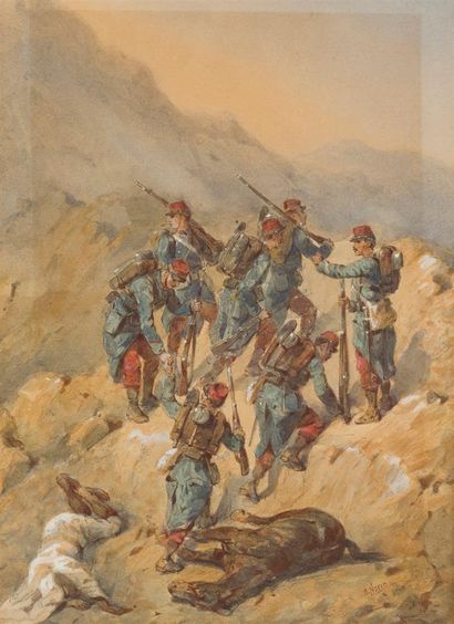null Orlando NORIE (1832-1901)

"The passage of the pass".

Watercolour signed lower...