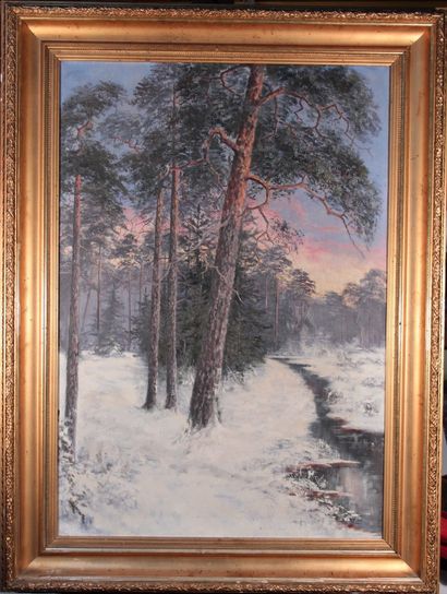 null Modern School

"Snowy Landscape

Oil on canvas, trace of signature in the lower...