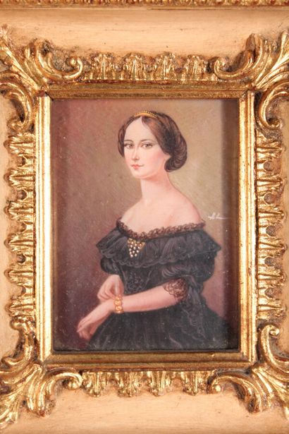 null Miniature 

"Portrait d'Elisabeth d'Autriche, princesse de Bavières"

Dans un...