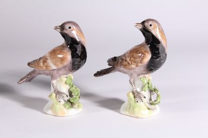 null Paire de sujets en porcelaine polychrome 

"Amours"

Allemagne, XIXème siècle

(Petits...
