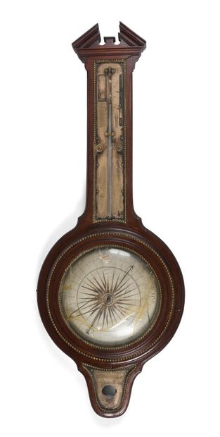 null Mahogany barometer thermometer signed Charles FIORONI

19th century 

H. 101...