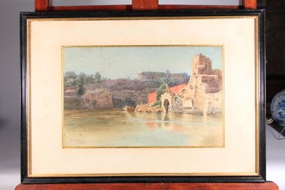 null Nazzareno CIPRIANI (1843-1925)

"View of Rome".

Watercolour signed lower left...
