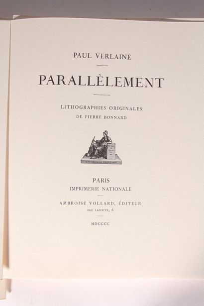null Paul VERLAINE

"Parallèlement"

Illustration de Pierre BONNARD, réédition en...
