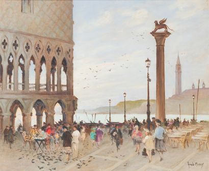 null Fred MONEY (1882-1956)

"Place St Marc à Venise"

Huile sur toile signée en...