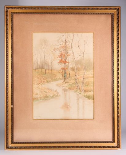 null Ivan KOWALSKY (1839-1937)

"River bank".

Watercolour signed lower left and...