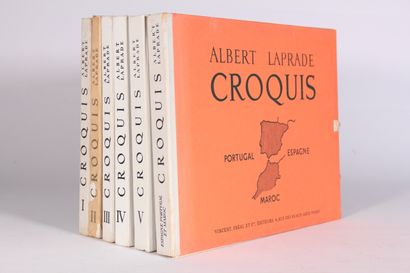 null Albert LAPRADE

"Croquis"

Cinq porte-folios oblongs 

Vincent, Fréal et Compagnie...