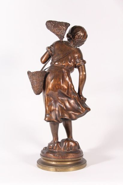 null After Auguste MOREAU (1834-1917)

"On the beach".

Bronze with a medal patina,...