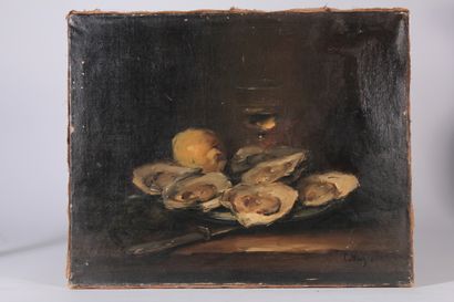 null 
19th century school 




"Still life with oysters 




Oil on canvas signed...