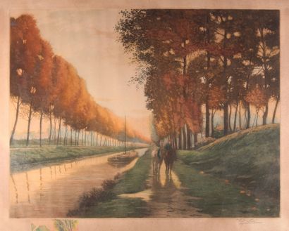 null AQUATINTE BEGINNING XXth century

"Canal de Bourgogne".

Signed with a pencil...
