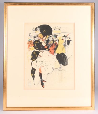 null After Jacques VILLON

"Dancer at the Moulin Rouge, 1899

Lithograph in colors...