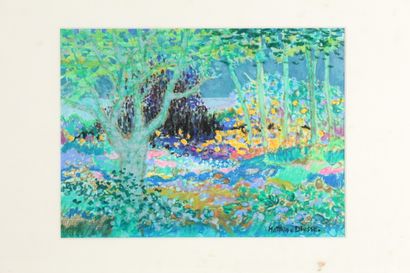 null Matthieu DIESSE (Born in 1926)

"Landscape

Gouache and grease pencil signed...