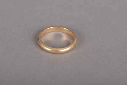 null Wedding ring half-shell in yellow gold 750 thousandths 4 g. Size 52 - Not e...