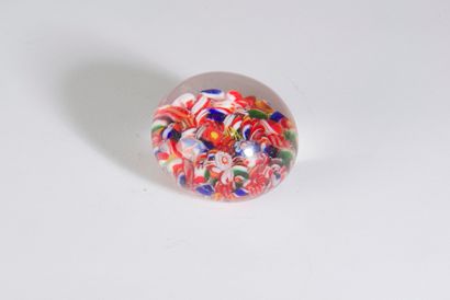 null Round paperweight with polychrome canes, diameter 6 cm.