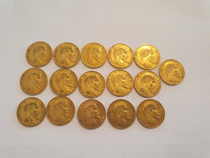 null 16 monnaies or 20 Francs - Napoléon III (1856, 1857, 1858)

Poids : 102,12g