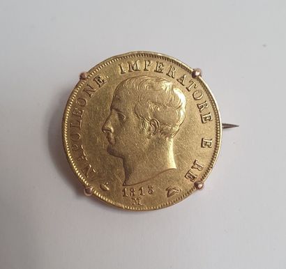 null 1 gold coin 40 Pound - 1st Empire, 1813

Mounted in a brooch

weight : 15,46...