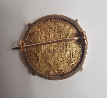 null 1 gold coin 40 Pound - 1st Empire, 1813

Mounted in a brooch

weight : 15,46...