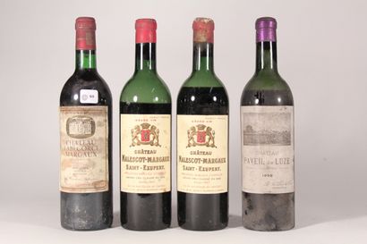 null 1958 - Château Paveil de Luze

Margaux - 1 bottle (low)

1957 - Château Malescot-St-Exupery

Margaux...
