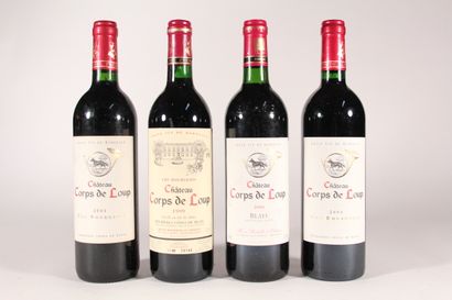 null 1999 - Château Corps de Loup

Côtes de Blaye - 6 bottles

2000 - Château Corps...