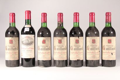 null 1964 - Château La Croix

Côtes de Fronsac - 3 bottles 

1976 - Château Gaillard

Saint-Émilion...