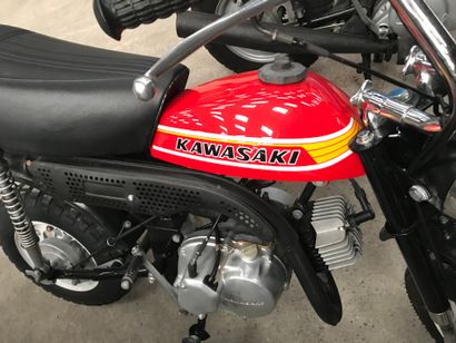 null 
KAWASAKI Type KV 75 moped MTL black and red, 1 seat from 01/01/1978 serial...