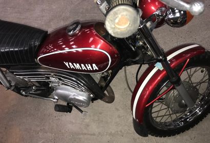 null 
YAMAHA GT 80 type477 moped MTT1 burgundy and black, 2 seats mini enduro of...