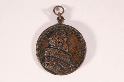 null Médaille en bronze 

"Louis XIII"

Copie d'après un modèle ancien