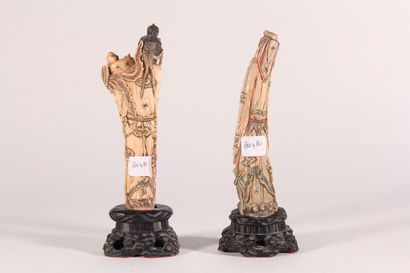 null Paire de statuettes en os sculpté

Chine, circa 1940-1950

La première représentant...