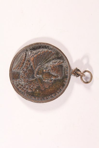 null Médaille en bronze 

"Louis XIII"

Copie d'après un modèle ancien