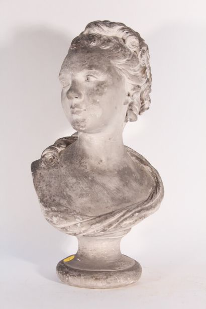 null Buste de jeune femme en plâtre

XIXème siècle

H.: 50 cm

(Petits manques)