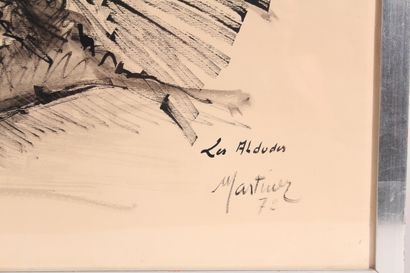 null MARTINEZ

"Les Aldudes"

Encre signée en bas à droite et datée 1972

Dim. à...