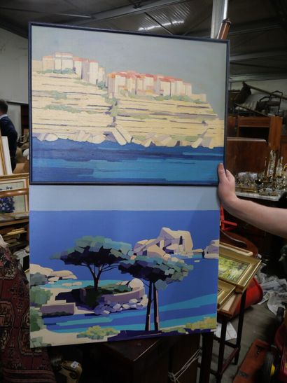 null Michel SAUVEY

Ensemble de six acryliques sur toiles : "Bonifacio, les falaises",...