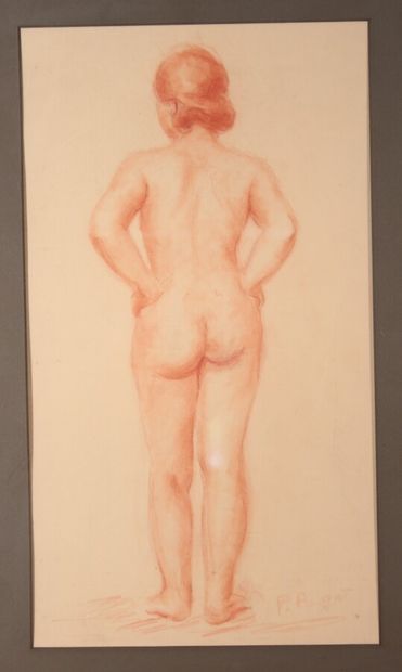 null P. POUGET

"Quatre études de nus"

Sanguines signées en bas à droite 

43 x...