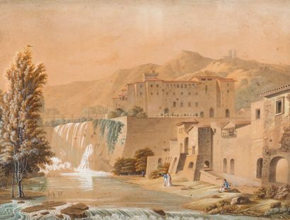 null École française du XIXème siècle

"Paysage fluvial"

Aquarelle

34 x 48 cm

(Rousseurs,...