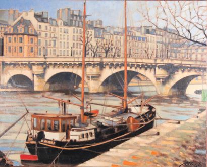 null Roland VIGOT

"Le Pont Neuf Paris"

Huile sur toile signée en bas à droite

65...